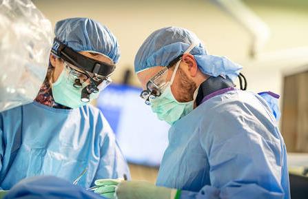 Doctors performing a procedure in the OR